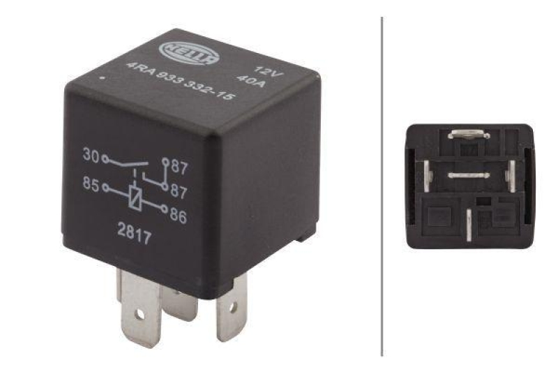 HELLA 4RA 933 332-151 Relais, Arbeitsstrom 12V Schliesser, Mini, 5-polig
