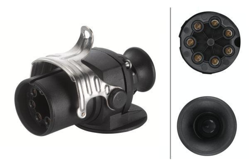 HELLA 8JA 007 644-051 Stecker, 7 polig Schraubkontakt