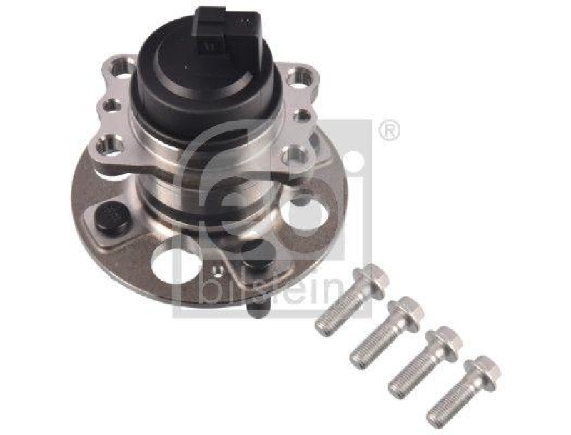 FEBI BILSTEIN 180470 Radlagersatz mit Radnabe, ABS-Sensor und Befestigungsschrauben f&uuml;r HYUNDAI