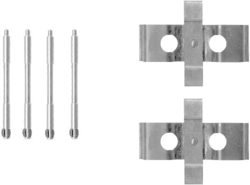 HELLA 8DZ 355 203-051 Zubehörsatz, Scheibenbremsbelag für ALFA