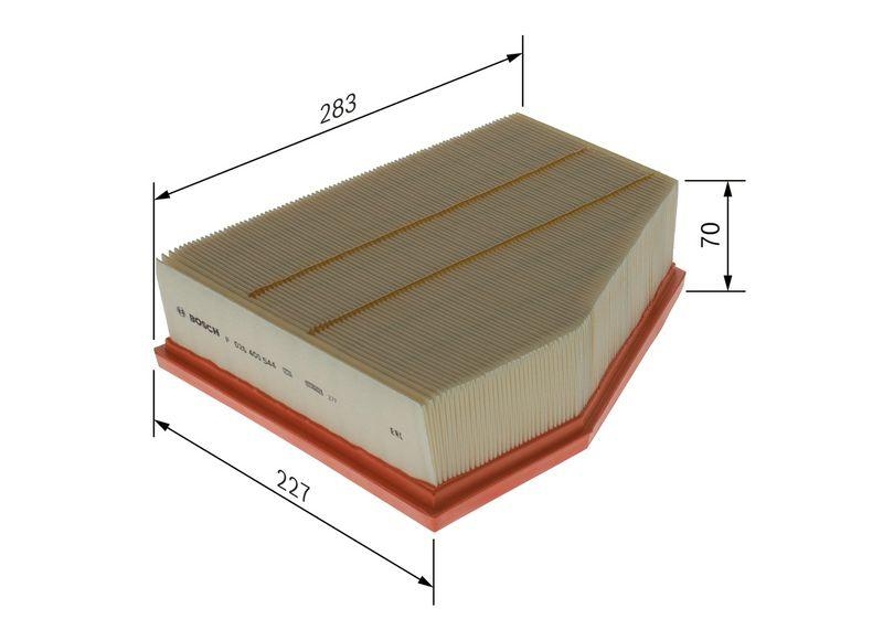 Bosch F 026 400 544 Luftfiltereinsatz S0544