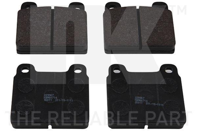 NK 229907 Bremsbelagsatz, Scheibenbremse f&uuml;r ALFA ROMEO, OPEL