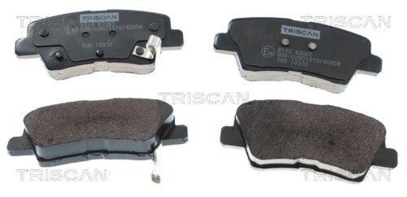 TRISCAN 8110 43065 Bremsbelag Hinten f&uuml;r Hyundai, Kia