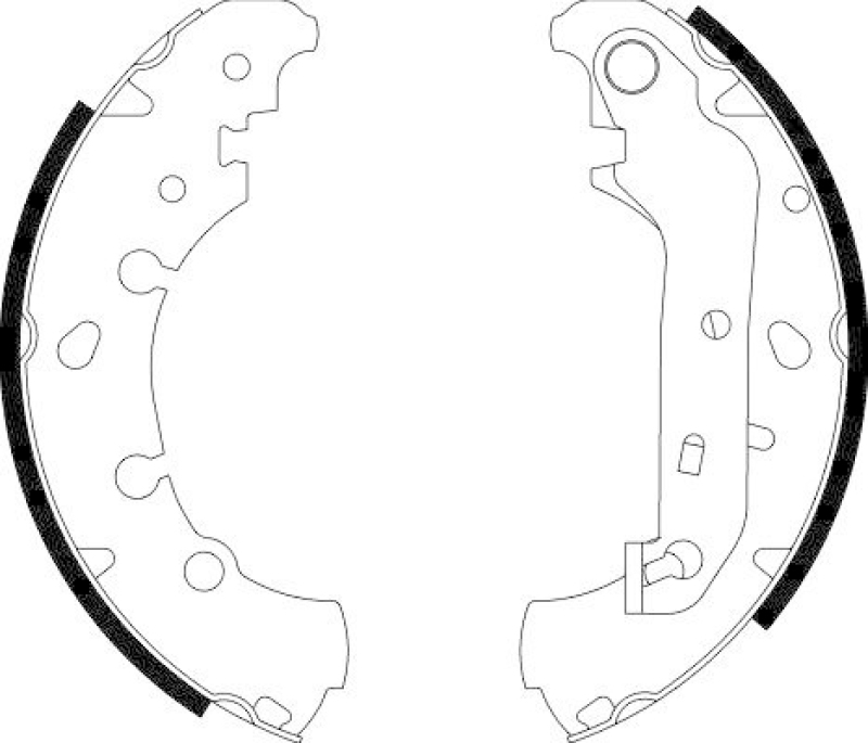HELLA 8DB 355 002-411 Bremsbackensatz f&uuml;r FORD/MAZDA