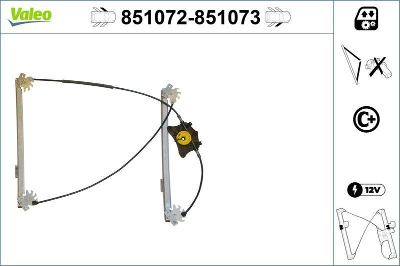 VALEO 851072 Fensterheber (o. Motor) vorne links Audi A6