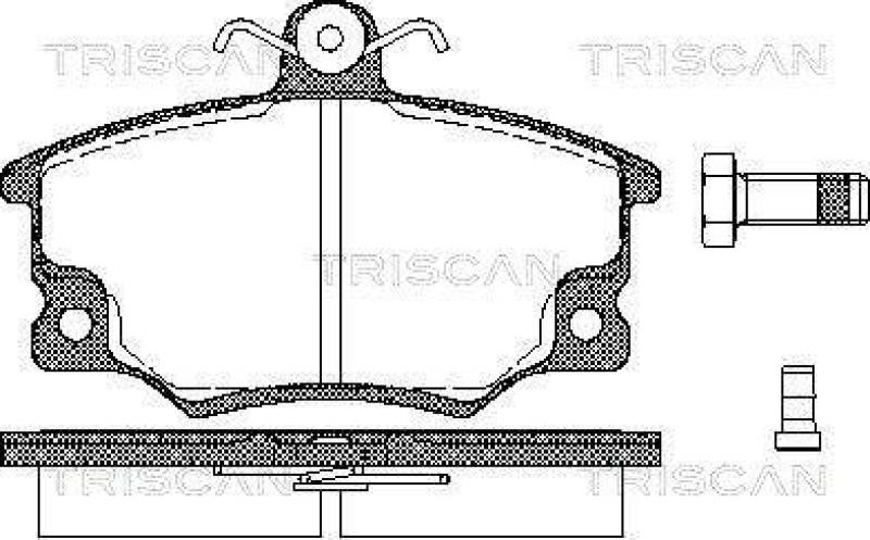 TRISCAN 8110 15508 Bremsbelag Vorne f&uuml;r Fiat Punto, Regata, Ritmo