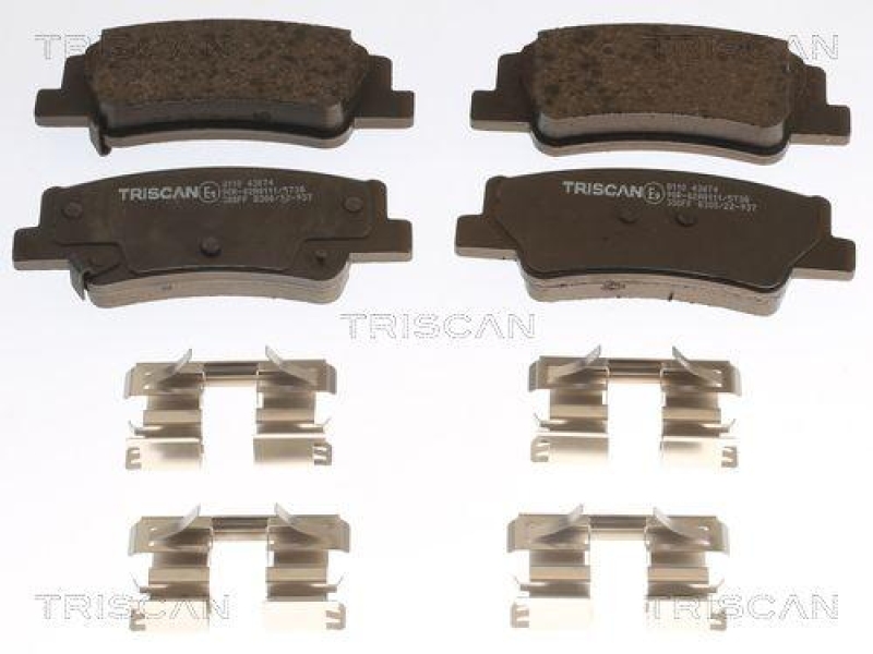 TRISCAN 8110 43074 Bremsbelag Hinten f&uuml;r Hyundai