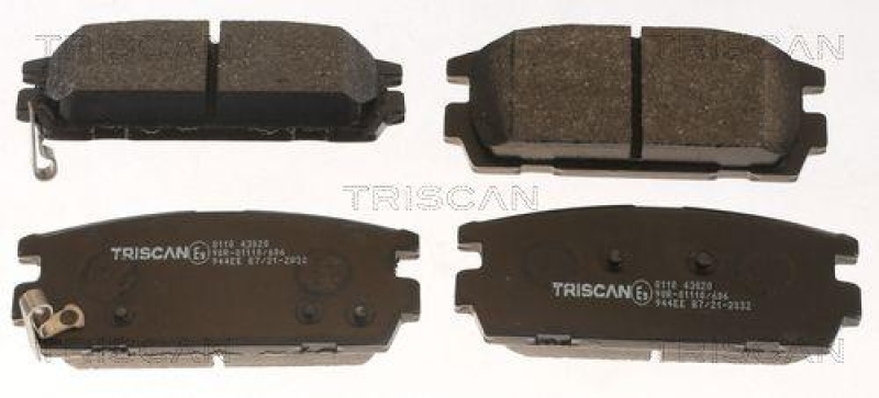 TRISCAN 8110 43020 Bremsbelag Hinten f&uuml;r Hyundai Terracan