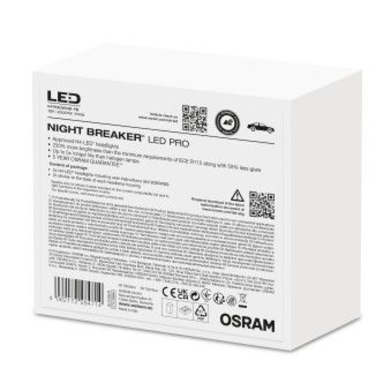 OSRAM 64193DWNB-FB Glühlampe Night Breaker LED H7 Profi Set