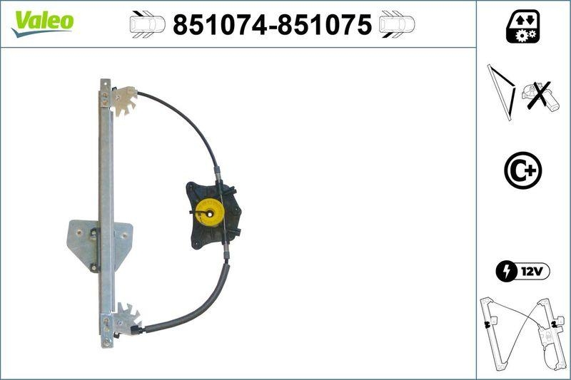 VALEO 851074 Fensterheber (o. Motor) hinten links Audi A6