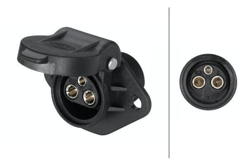 HELLA 8JB 001 933-011 Steckdose, 3 polig Flachstecker