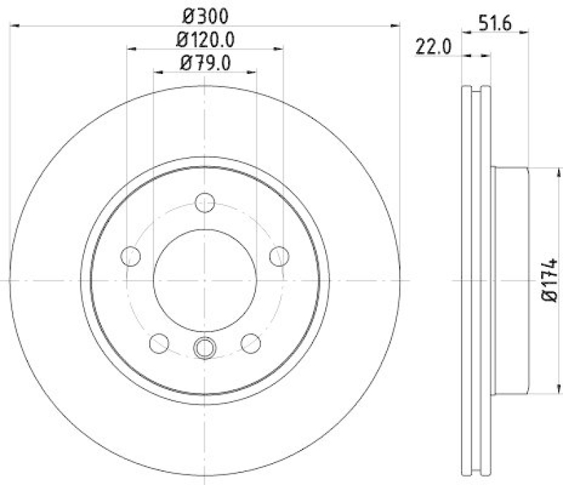 HELLA 8DD 355 106-551 Bremsscheibe f&uuml;r BMW