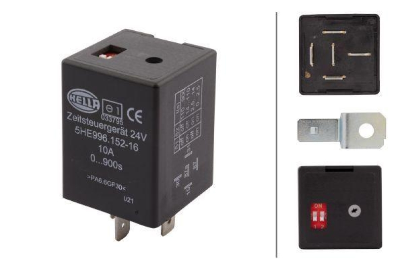 HELLA 5HE 996 152-161 Zeitrelais, 24V Wechsler, Maxi, 5-polig