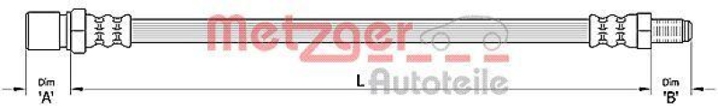METZGER 4110310 Bremsschlauch f&uuml;r FIAT VA links/rechts