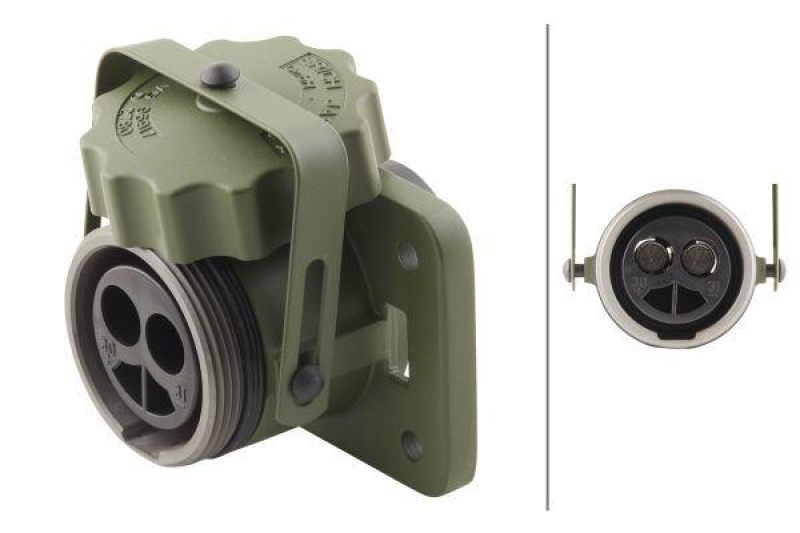 HELLA 8JB 001 935-031 Steckdose, Aluminium