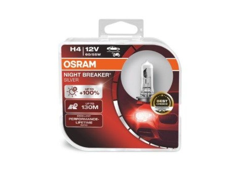 OSRAM 64193NBS-HCB Glühlampe Night Breaker Silver H4