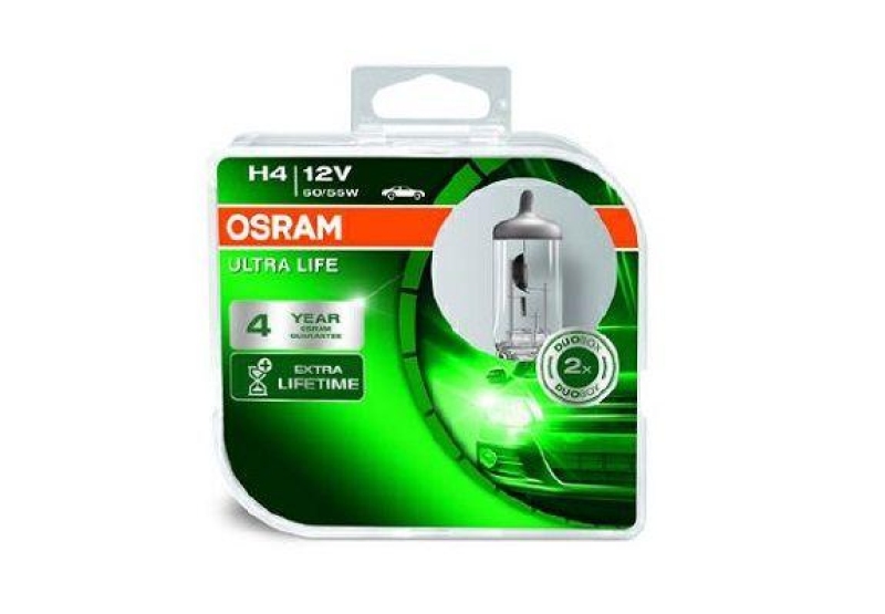 OSRAM 64193ULT-HCB Glühlampe Ultra Life H4 Duo Box