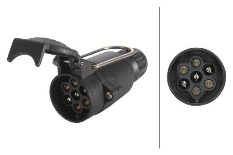 HELLA 8JB 001 939-001 Steckdose, 7 polig Schraubkontakt