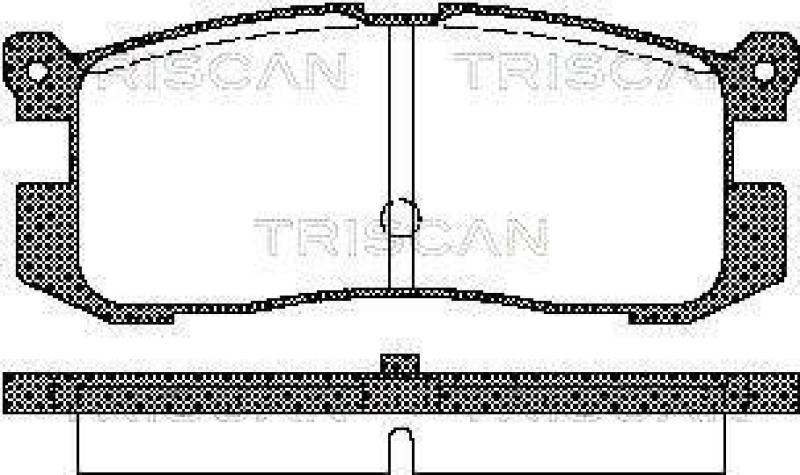 TRISCAN 8110 50926 Bremsbelag Hinten f&uuml;r Mazda 626