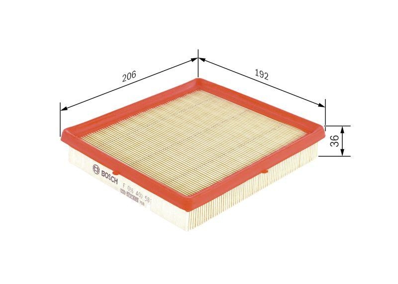 Bosch F 026 400 581 Luftfiltereinsatz S0581