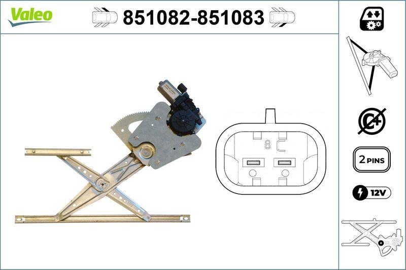 VALEO 851082 Fensterheber vorne links Nissan MICRA