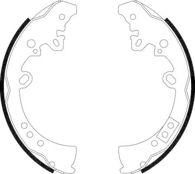 HELLA 8DB 355 003-011 Bremsbackensatz f&uuml;r TOYOTA