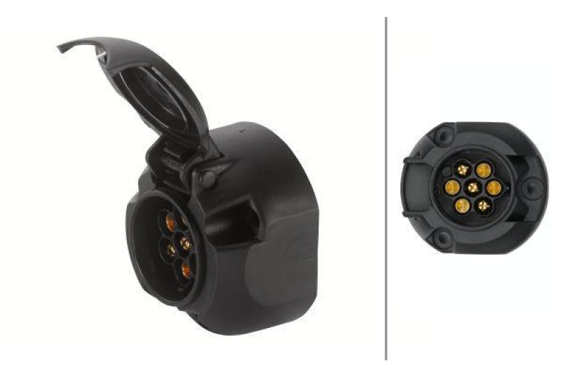 HELLA 8JB 001 943-011 Steckdose, 8 polig DIN/ISO 40 050