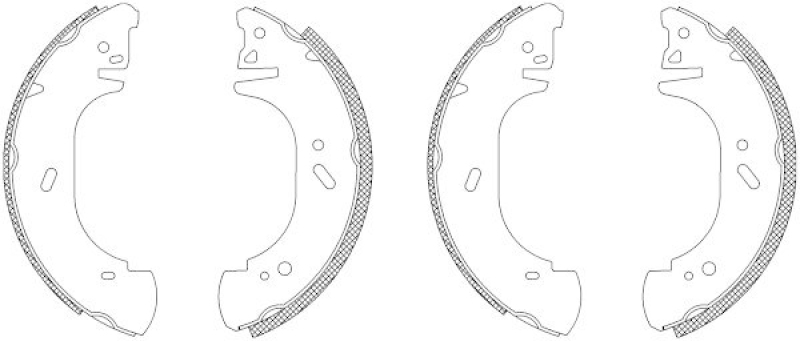 HELLA 8DB 355 003-221 Bremsbackensatz f&uuml;r FORD