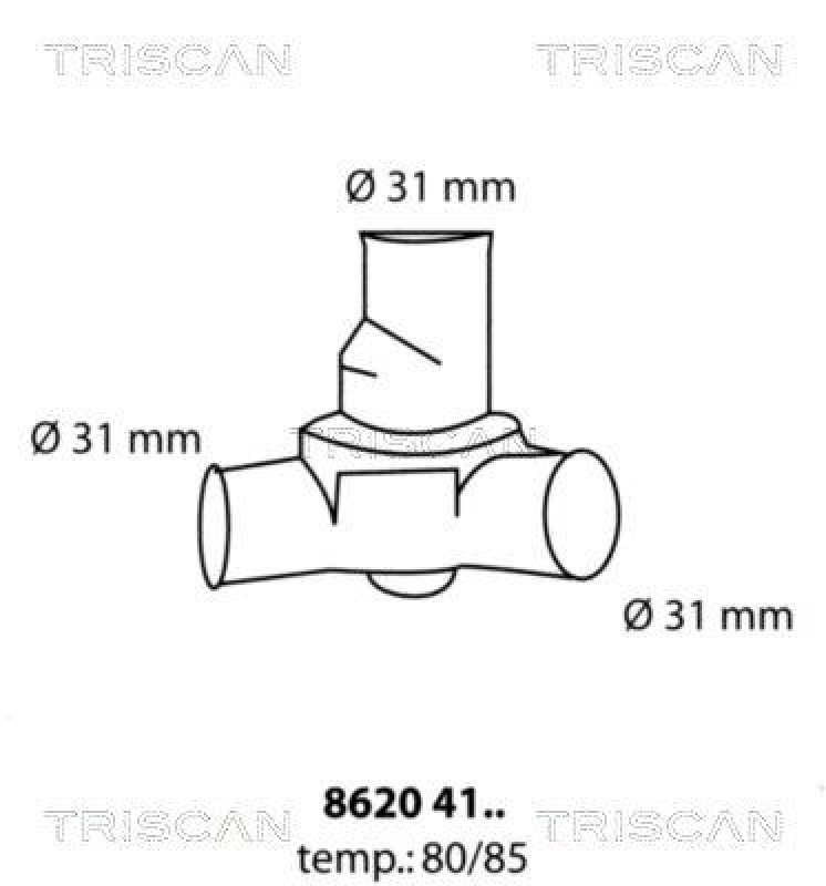 TRISCAN 8620 4180 Thermostat M. Geh&auml;use f&uuml;r Fiat (0)