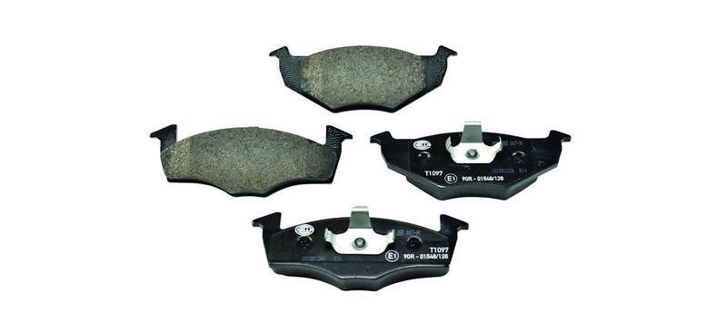HELLA 8DB 355 007-911 Bremsbelagsatz, Scheibenbremsbelag für VW/SEAT