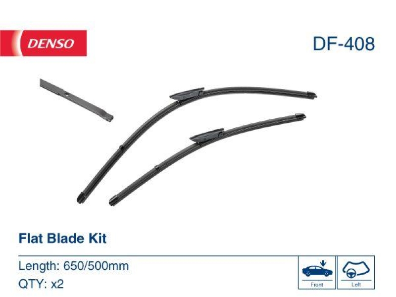 DENSO DF-408 Wischer Flat Blade KIT CITRO&Euml;N JUMPY Van (V_) 2.0 BlueHDi 120 (16-)