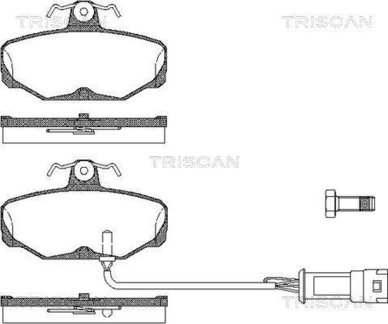 TRISCAN 8110 16827 Bremsbelag Hinten f&uuml;r Ford Scorpio