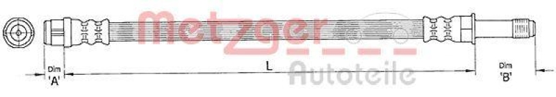 METZGER 4110363 Bremsschlauch f&uuml;r VW HA links/rechts
