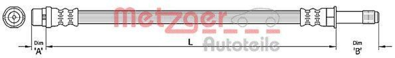METZGER 4110367 Bremsschlauch f&uuml;r VOLVO VA links/rechts