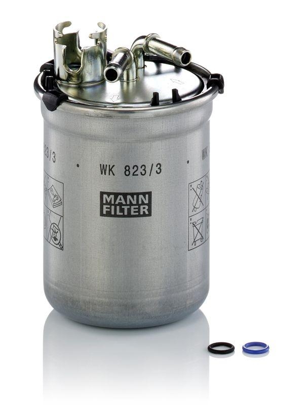 MANN-FILTER WK 823/3 x Kraftstoffilter für VW