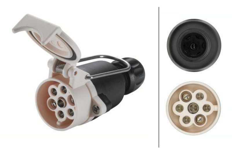 HELLA 8JB 006 464-001 Steckdose, 7 polig Schraubkontakt