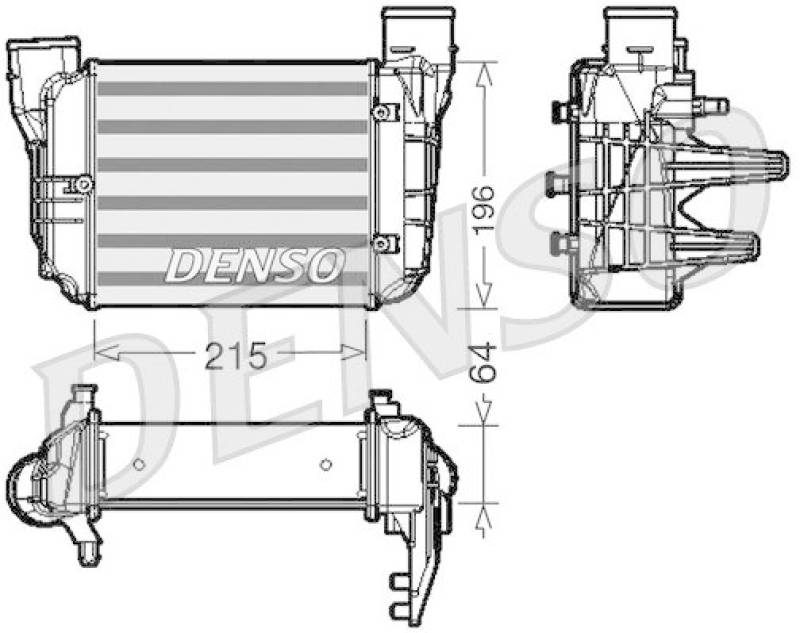 DENSO DIT02002 Ladeluftk&uuml;hler AUDI A4 Convertible (8H7, B6, 8HE, B7) 1.8 T (2002 - 2009)