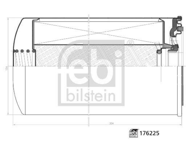 FEBI BILSTEIN 176225 Kraftstofffilter für MTU
