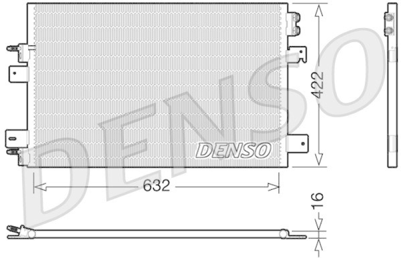 DENSO DCN06007 Kondensator A/C JEEP COMPASS (MK49) 2.4 4x4 (2006 - )