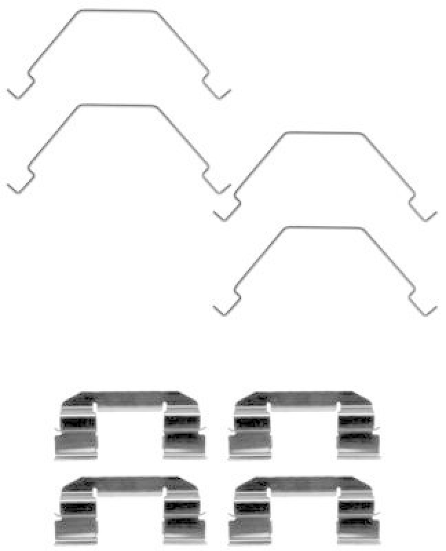 HELLA 8DZ 355 203-691 Zubeh&ouml;rsatz, Scheibenbremsbelag f&uuml;r MAZDA/FORD USA