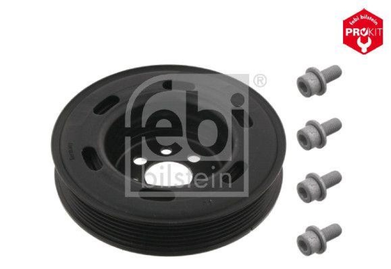 FEBI BILSTEIN 33608 Riemenscheibe (entkoppelt) für Kurbelwelle, mit Schrauben für VW-Audi