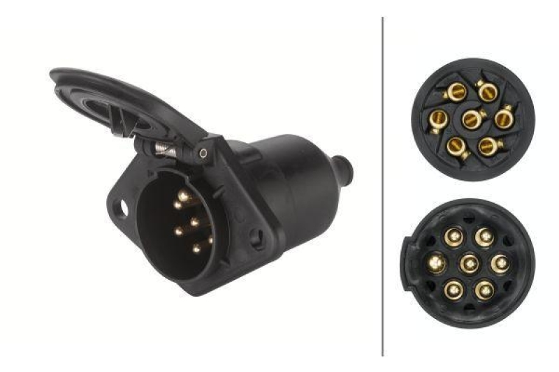 HELLA 8JB 008 085-001 Steckdose, 7 polig Schraubkontakt