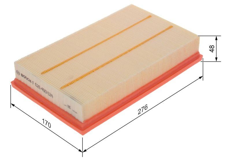 Bosch F 026 400 624 Luftfiltereinsatz S0624