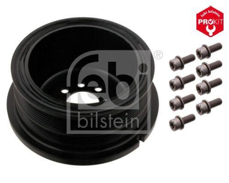 FEBI BILSTEIN 33614 Riemenscheibe (entkoppelt) für Kurbelwelle, mit Schrauben für BMW