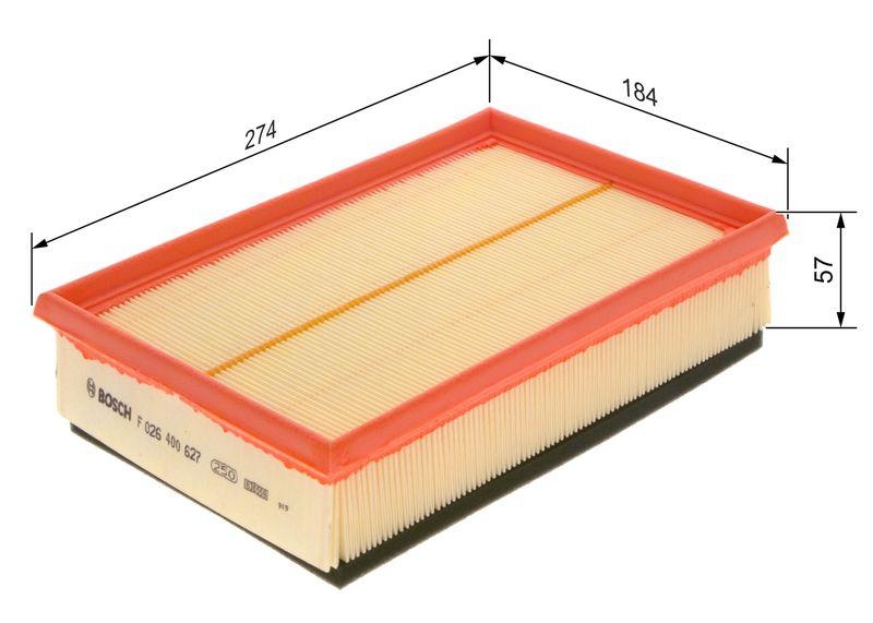 Bosch F 026 400 627 Luftfiltereinsatz S0627