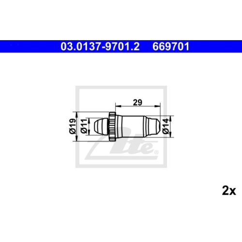 ATE 03.0137-9701.2 Rep. Satz Nachstellung für Div. AUDI / BMW / CITROEN / PEUGEOT / VW