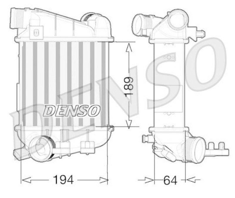 DENSO DIT02027 Ladeluftk&uuml;hler AUDI A4 Avant (8ED, B7) 3.0 TDI quattro (2004 - 2008)