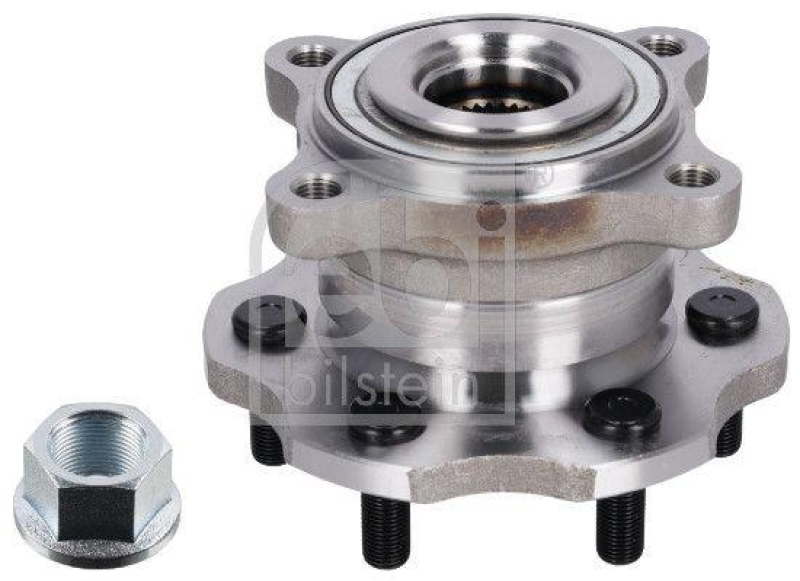 FEBI BILSTEIN 174077 Radlagersatz mit Radnabe und Achsmutter für NISSAN
