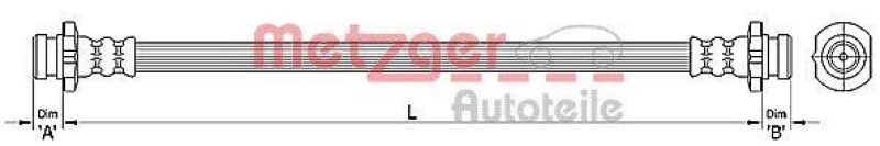 METZGER 4110393 Bremsschlauch f&uuml;r NISSAN HA links/rechts