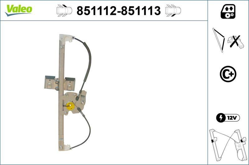 VALEO 851112 Fensterheber (o. Motor) vorne links A CLASS